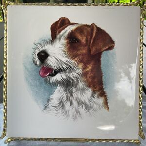 Vintage Terrier Dog Tile Decor